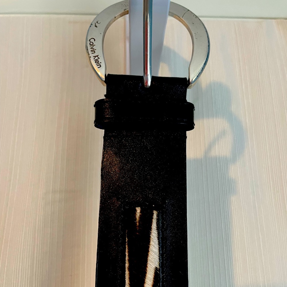 CalvinKlein leather and cowhide belt